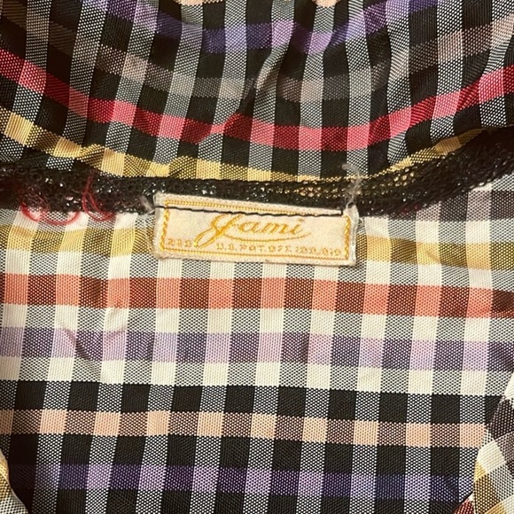 Vintage “Jami” Checkered Dickie with Glass Buttons - Picture 4 of 4